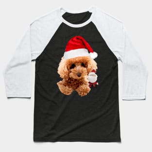 Christmas Poodle Baseball T-Shirt